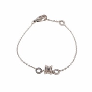 BVLGARI B.ZERO1小彈簧手鏈18K白金S-M碼白金手鍊／手環