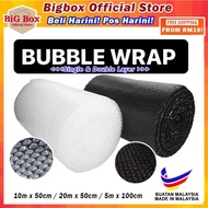 【Bubble Wrap】 20 meter x 0.5 meter Packing Packaging Plastic Wrap Single Layer Double Layer Black Wh