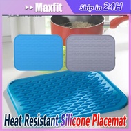 [Ready Stock] Serbaguna Alas Piring Anti Slip Panas Silikon Tebal Ukuran Besar Praktis Persegi Pemeg