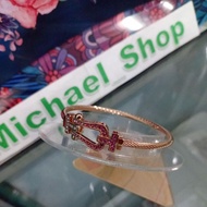 Gelang Bangle Aksesoris FRED Idol Jin BTS KPop Korea IMPOR Cina China Merah Tembaga LBOS