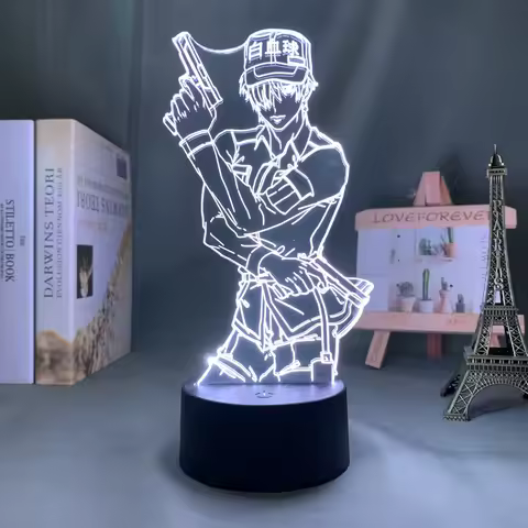 Anime Cells At Work White Blood Cell Led Night Light for Home Decor Kids Birthday Gift Nightlight Ma