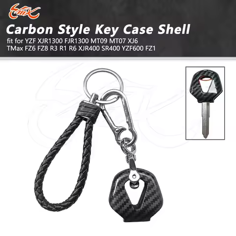 Motorcycle Carbon Style Protective Key Cover Case Keychain Key fit for YAMAHA YZF XJR1300 FJR1300 MT