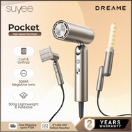 Dreame Pocket High Speed Hair Blower Dryer | Foldable 3-IN-1 Curls Hide Flyways 70m/s Airspeed