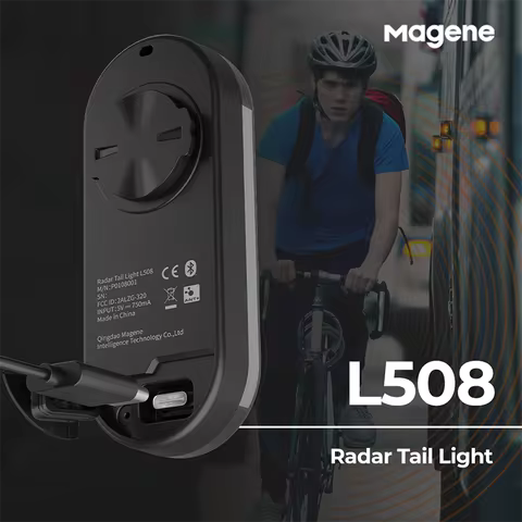Magene Radar Bike Tail Light L508 Bicycle Rear Brake Sensing Lamp Saddle Seatpost ChargingEbike Wate