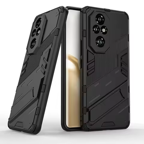 For Honor 200 Pro Cover Case Honor 200 Pro Coque Funda Armor Shockproof Hard Stand PC Bracket Phone