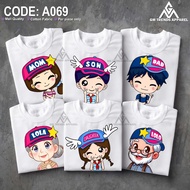 GMTrends-A069 White|Unique Family T-shirts Outfit for Reunion, Christmas,Family Day Best Outfit OOTD