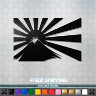Rising Sun Mt. Fuji Flag Vinyl Decal Sticker - JDM Car Window Racing Truck Japan