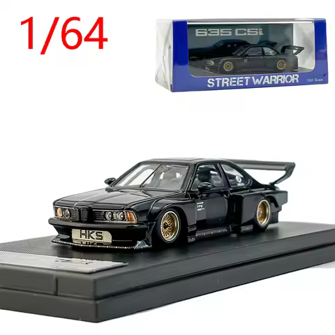 Diecast 1/64 Scale BMW E24 635 CSI Wide-body Alloy BMW E24 635 CSI Sharknose Supercar Model Static C