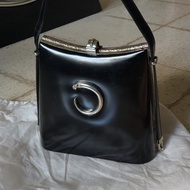 tas pesta wanita hand bag shoulder bag cartier panthere hitam second preloved bekas