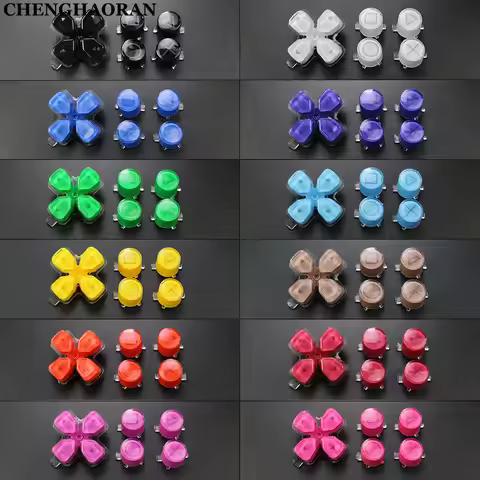 1Set For PS5 V1 V2 V3 Controller Gamepad Crystal Button A B X Y D Pad Cross Direction Function Key R