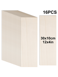 4/8/16 Pcs Unfinished Wood Boards, 12 X 4 X 1/16 Inch - 3mm Thick Plywood, For Crafting, Painting, W
