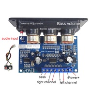 2.1 Channel Digital Power Amplifier Board+AUX Audio Cable 2x25W+50W BT5.0 Subwoofer Class D Amplifie