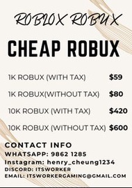 CHEAP CLEAN Robux - 全網最平白R幣 ✅保證安全 可放心購買✅