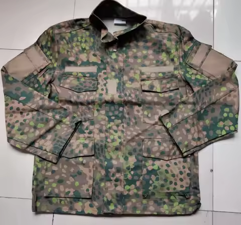 German Dot44 Camouflage Uniform Man Include Jacket Pants Vintage Green Pea BDU Cut
