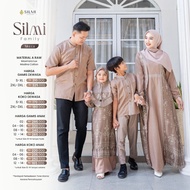 Baju Busana Muslim Couple Pasangan Lebaran Gamis Keluarga Terbaru 2025 Warna Hitam Silmi Family