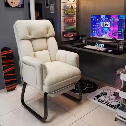 Home Office Desk Chair Ergonomic High-Back Computer Gaming Chair for Long Sitting Study Live Streami