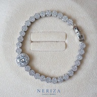 Neriza Jewelry/ ข้อมือออกงานเพชรสังเคราะห์ ประกายเทียบเท่าเพชรแท้ NB025