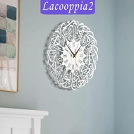 [Lacooppia2] Ramadan Wall Clock Eid Decorative Wall Clock for Living Room Bedroom Kitchen
