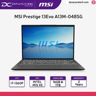 【24-Hr Delivery*】MSI Prestige 13 Evo A13M-048SG Laptop (i7-1360P/16GB/1TB SSD/INTEL IRIS XE/13.3" FHD+/W11H)