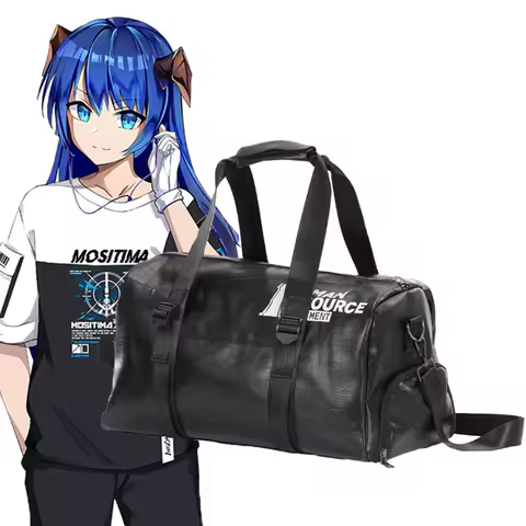 Game Arknights Cosplay Operator Search Large-capacity PU Leather Zipper Diagonal Travel Messenger Ba