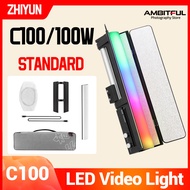ZHIYUN FIVERAY CF100 C100 100W ไฟ Led แสงไฟ RGB แบบมือถือไฟติดกล้องวิดีโอชุดไฟถ่ายภาพสตรีมมิ่ง