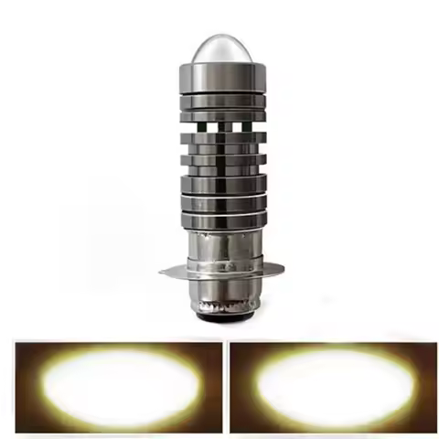 Universal 12V LED Motorcycle Light H4 P15D Dual Color Head Lamp 3000K/6000K Headlight Bulbs