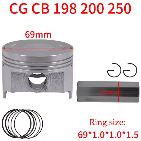 Motorcycle STD 69mm +100 70mm Piston 17mm Pin Ring Set For Zongshen WY198 CB200 WY 198 CB 200 200cc 