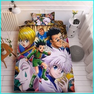 HT1 HUNTERxHUNTER 3IN1 Bedsheet Set Single/Double Queen Size Set Home Bedroom Washable Pillow Cases 