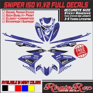 sniper 150 v1 v2 eibach motul full body decals printed laminated waterproof