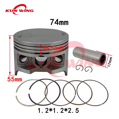 74MM Bore Piston Kit Rings for Honda ATV TRX300 TRX 300 Fourtrax 300 4X4 TRX300FW 1988-2000