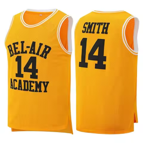 The Fresh Prince of Bel Air Academy #14 SMITH 25 Carlton Banks Basketball Jersey 90s Hip Hop Clothes
