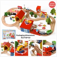 Kids Fun Railway – Interactive Wooden Train Set with Tracks Trains for Toddlers 69Pcs 3 Years +