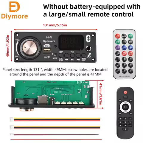 DC 12V MP3 5.3 Bluetooth Decoding Board Music PlayerCar Audio MP3 Decoder Bluetooth 5.3 Without Ampl