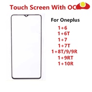 Outer Screen For Oneplus 10R 9RT 9 9R 8T 7T 7 6T 6 One Plus Front Touch Panel LCD Display Glass Lens Repair Replace Parts + OCA