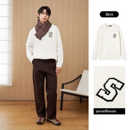 gxg.jeans | เสื้อสเวตเตอร์คอกลมสีขาว