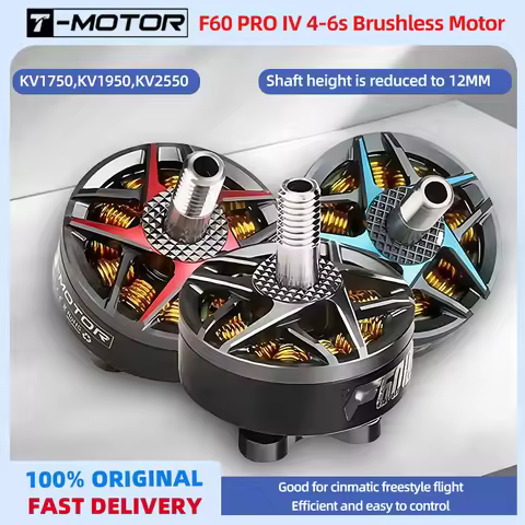 T-Motor F60 Pro IV Brushless FPV Motor 2207.5 for RC Drone - 1750KV 1950KV 2550KV Options 5-6S Compa