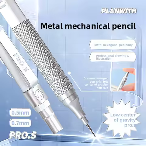 Low Center of Gravity Metal Mechanical Pencil Student Use 05 07 03 Lead Drawing Office Pencil Writin