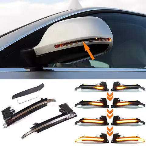 Dynamic Blinker Mirror Light for Audi A3 8P Q3 A6 C6 4F S6 A4 A5 B8 LED Turn Signal Side Indicator S