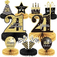 9 Pieces 21st Birthday Decoration 21 st Birthday Centerpieces for Tables Decorations Cheers to 21 Ye