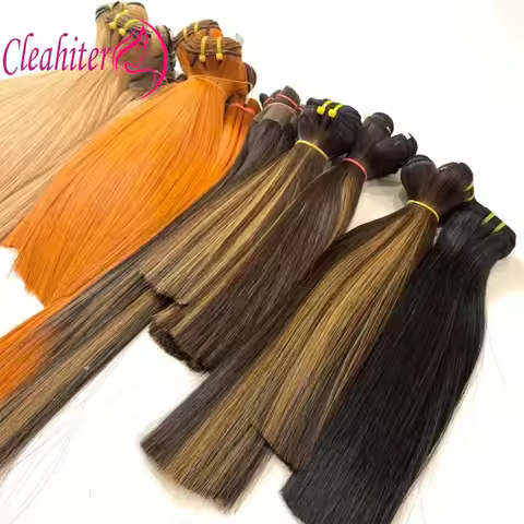 Bone Straight Raw Vietnamese Hair Super Double Drawn Human Hair Bundles #4/P427/350/99j Color 100g/P