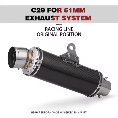 universal 51mm Escape Moto Tube Motorcycle Exhaust Muffler DB killer For Tmax 500 530 560 AK550 GSX1
