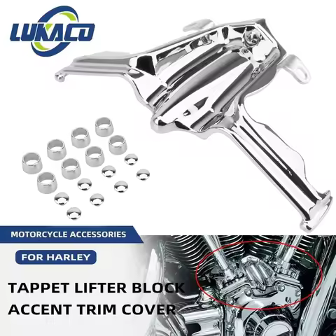 Motorcycle Chrome Inner Primary Cover Trim Tappet Lifter Block Accent Cover For Harley Touring Road 