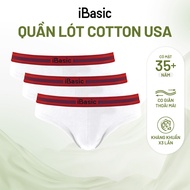 Combo 3 quần lót nam iBasic brief cotton USA kháng khuẩn USA PANM055