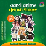 GANTUNGAN Custom Anime Keychain Demon Slayer Tanjirou Nezuko Zenitsu Inosuke Kanao Giyuu Shinobu Ren