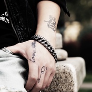 High Quality Metal Bracelet for Men Fashion Antique Silver Color Cuban Chain Totem Bracelet Male Gif