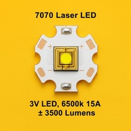 3V LED Laser Led 7070 White 6000k/6500k 15A ± 3500 Lumens 20mm Copper PCB