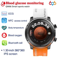 QW66 Bluetooth Call Smart Watch ECG + PPG Blood Sugar Monitoring Smart Watch NFC Encoder Bracelet