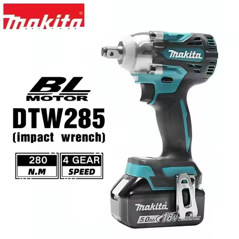DTW285 Makita Tools Impact Wrench Machine Brushless Cordless Electric Wrench Power Tools Rechargeabl