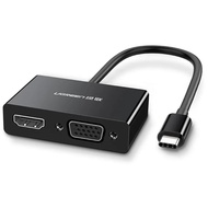 15Cm Black UGREEN 50251 MM123 USB Type-C to Vga + HDMI Converter Cable