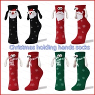 GC1 Christmas Santa Claus plush holding hands socks magnet stereoscopic doll cute hold hands hand in